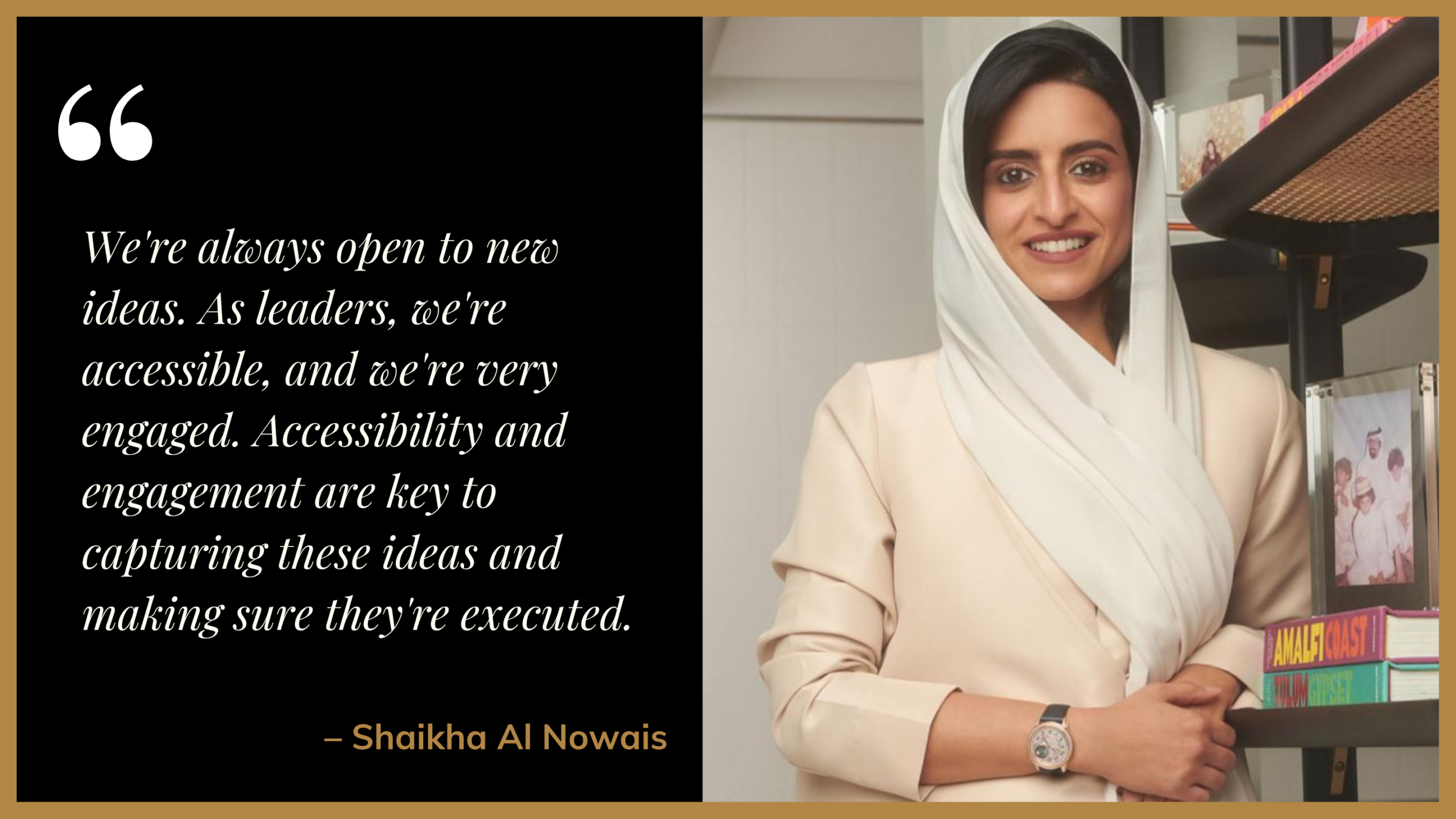 Shaikha Al Nowais interview quote